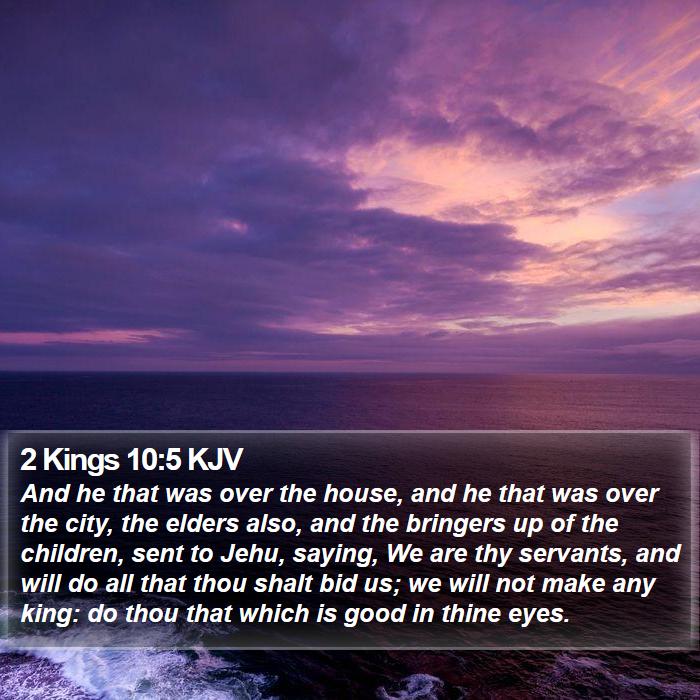 2 Kings 10:5 KJV Bible Study