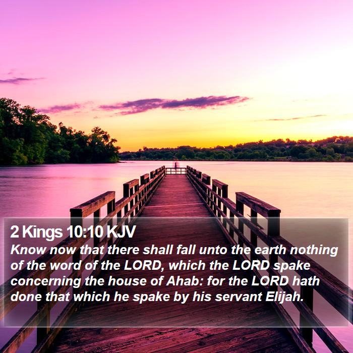 2 Kings 10:10 KJV Bible Study