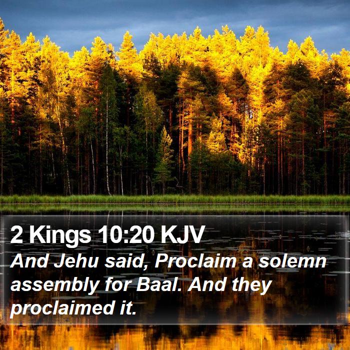 2 Kings 10:20 KJV Bible Study