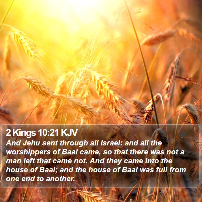 2 Kings 10:21 KJV Bible Study