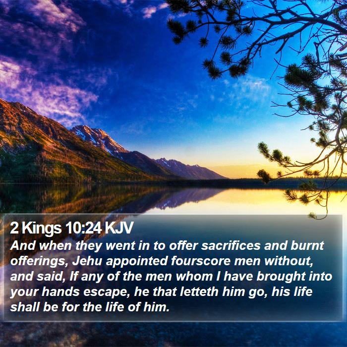 2 Kings 10:24 KJV Bible Study