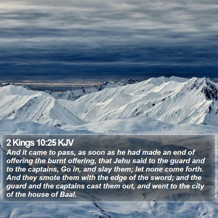 2 Kings 10:25 KJV Bible Study