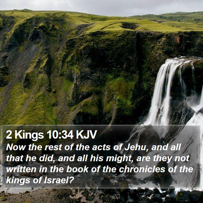 2 Kings 10:34 KJV Bible Study