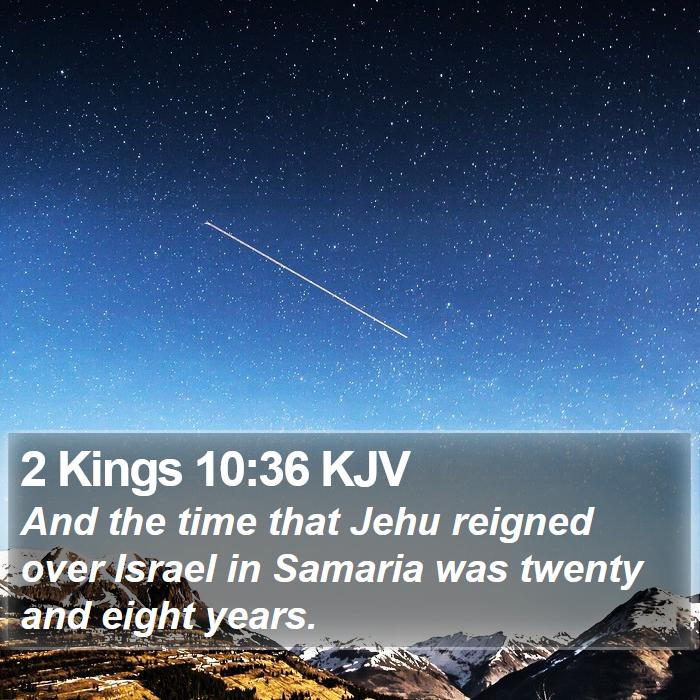 2 Kings 10:36 KJV Bible Study