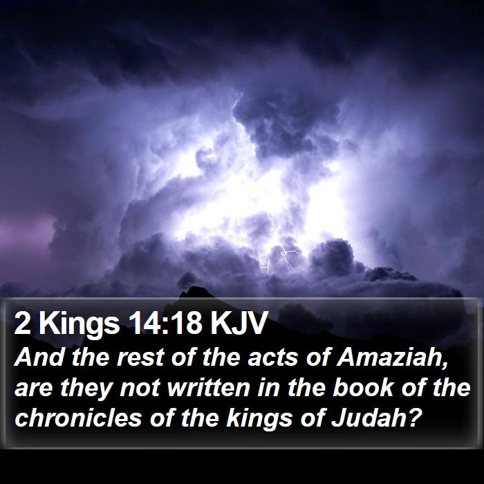 2 Kings 14:18 KJV Bible Study