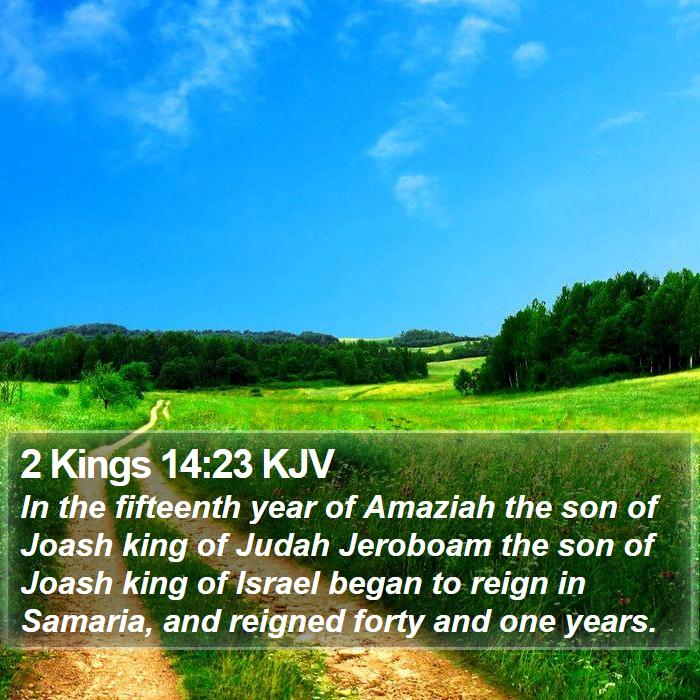 2 Kings 14:23 KJV Bible Study