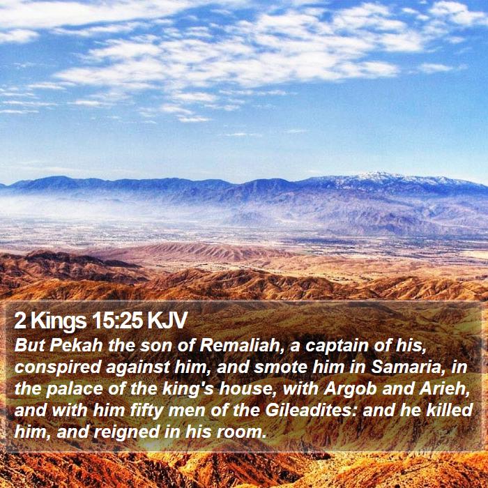 2 Kings 15:25 KJV Bible Study