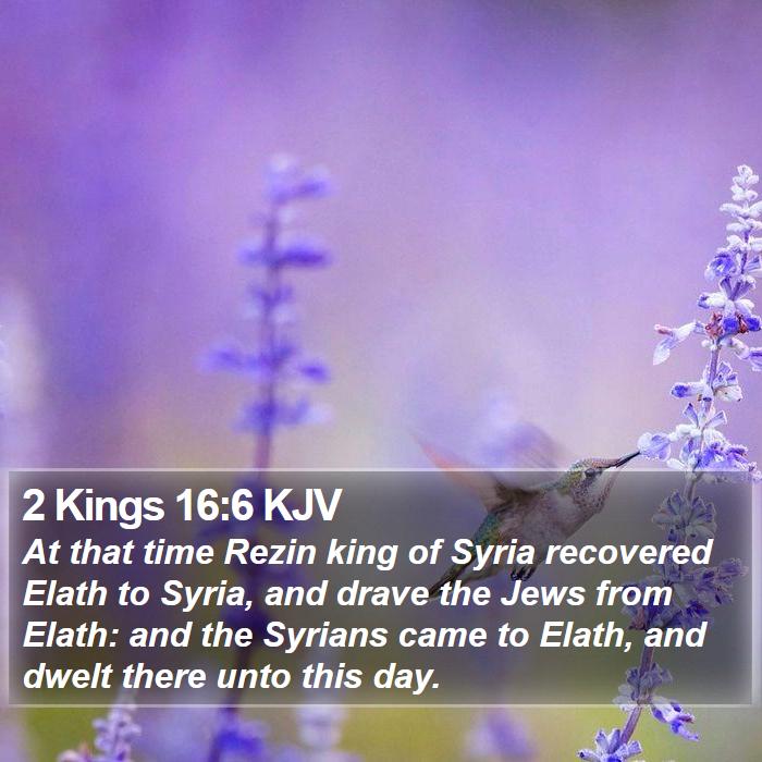 2 Kings 16:6 KJV Bible Study