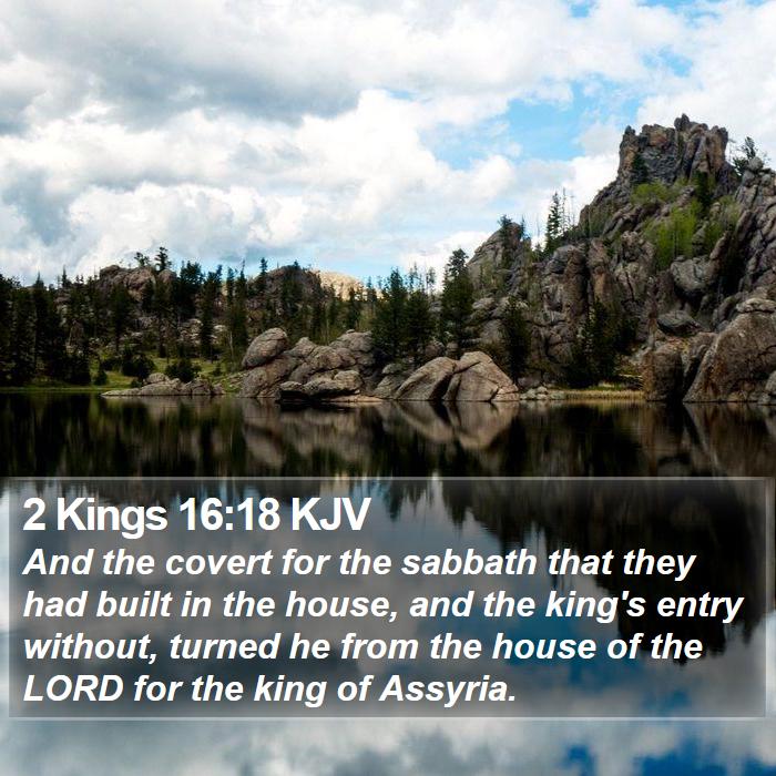 2 Kings 16:18 KJV Bible Study