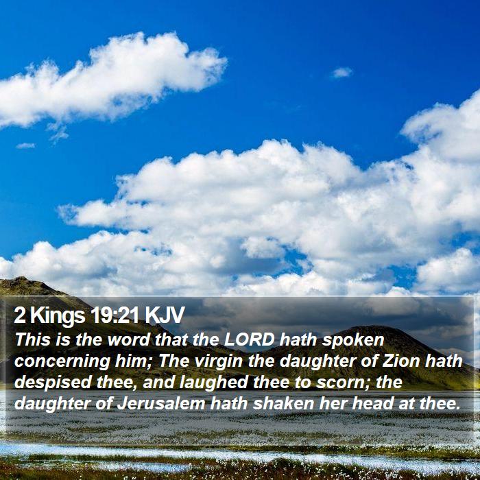 2 Kings 19:21 KJV Bible Study