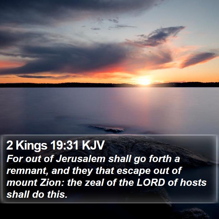 2 Kings 19:31 KJV Bible Study