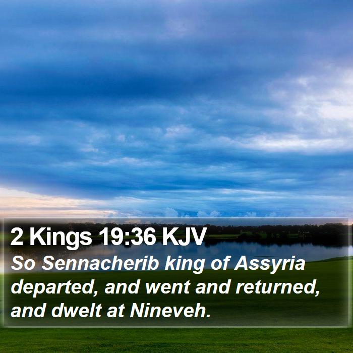 2 Kings 19:36 KJV Bible Study