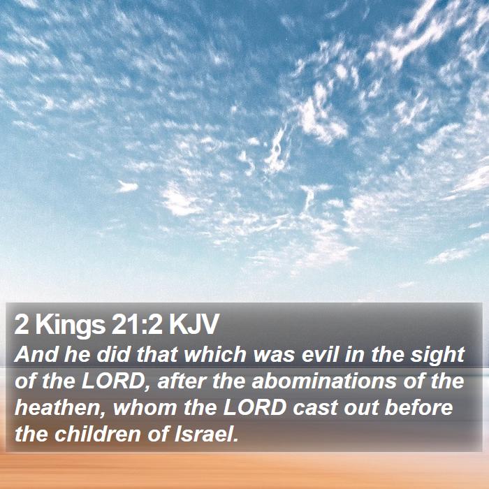 2 Kings 21:2 KJV Bible Study