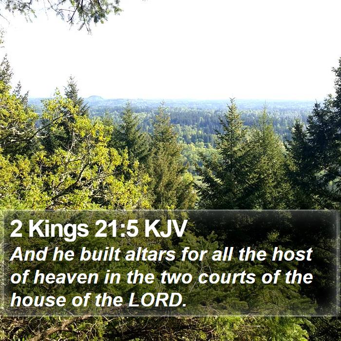 2 Kings 21:5 KJV Bible Study