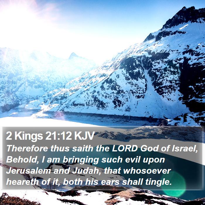 2 Kings 21:12 KJV Bible Study