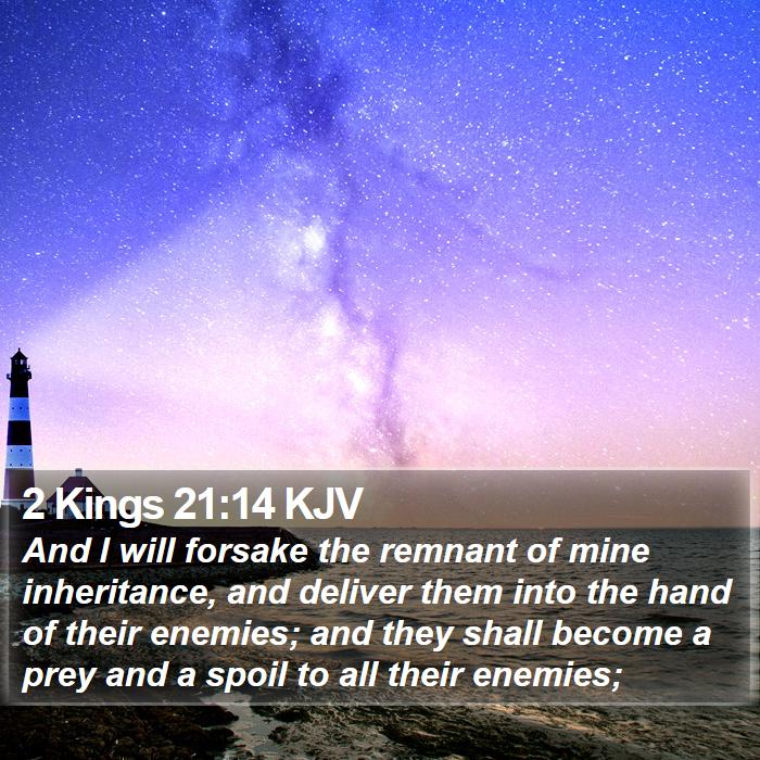 2 Kings 21:14 KJV Bible Study