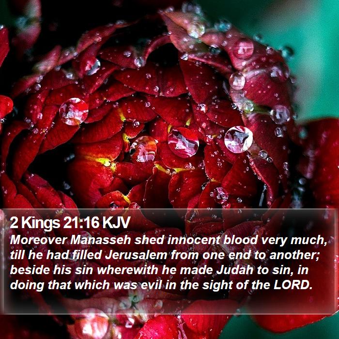 2 Kings 21:16 KJV Bible Study