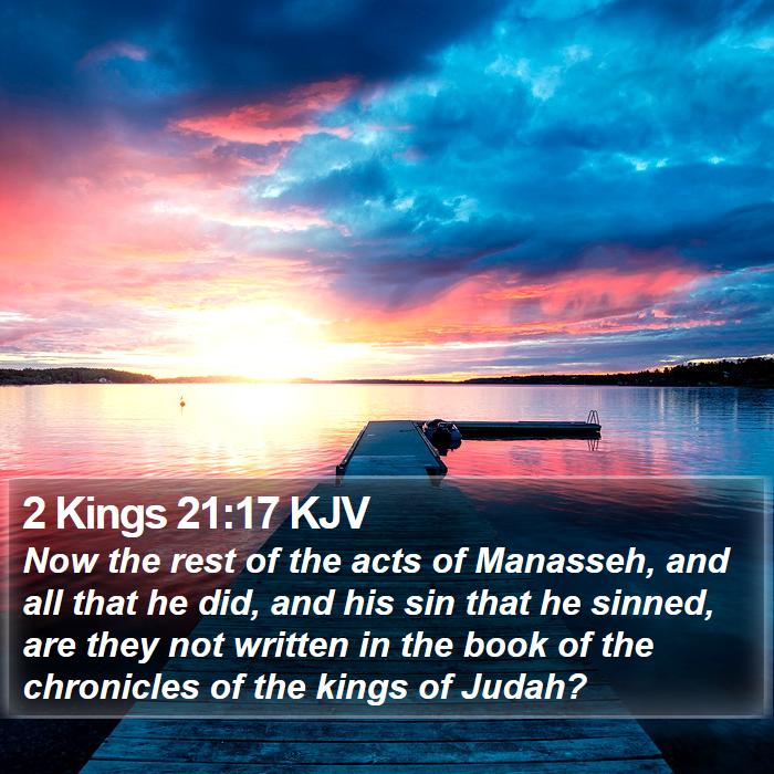 2 Kings 21:17 KJV Bible Study