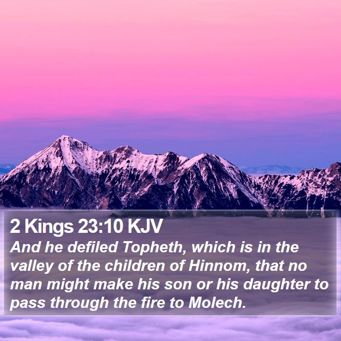 2 Kings 23:10 KJV Bible Study