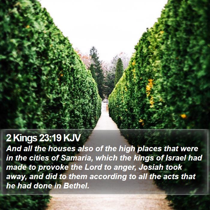 2 Kings 23:19 KJV Bible Study