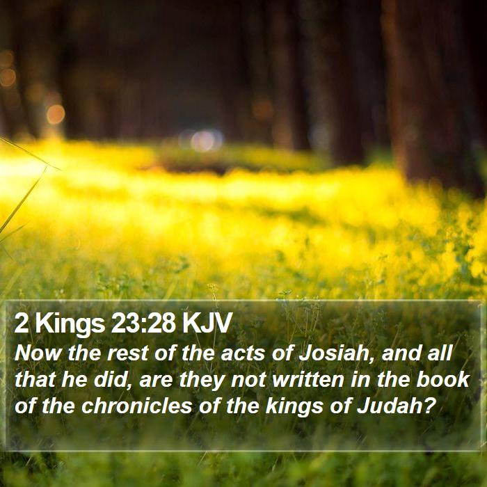 2 Kings 23:28 KJV Bible Study