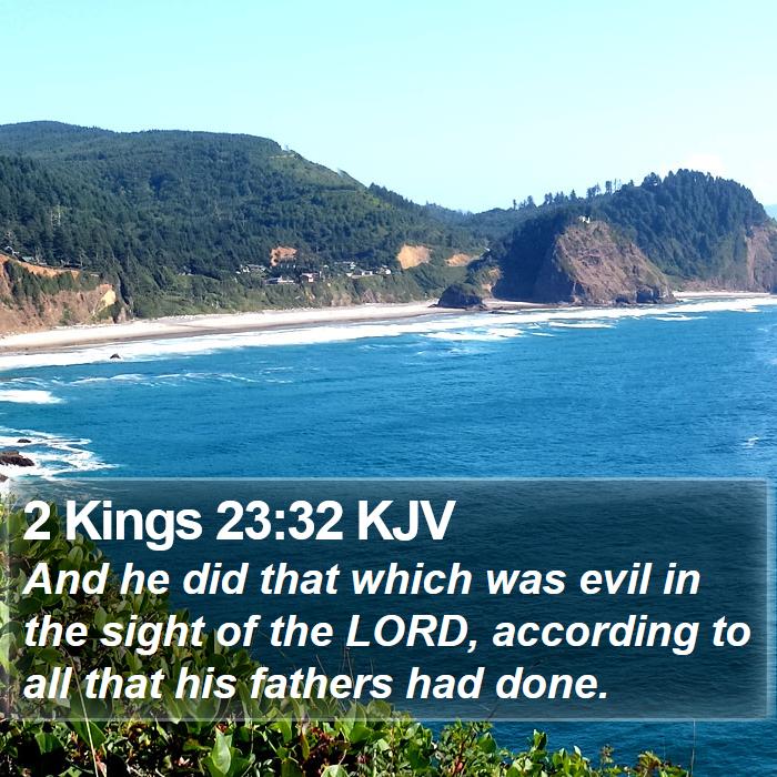 2 Kings 23:32 KJV Bible Study