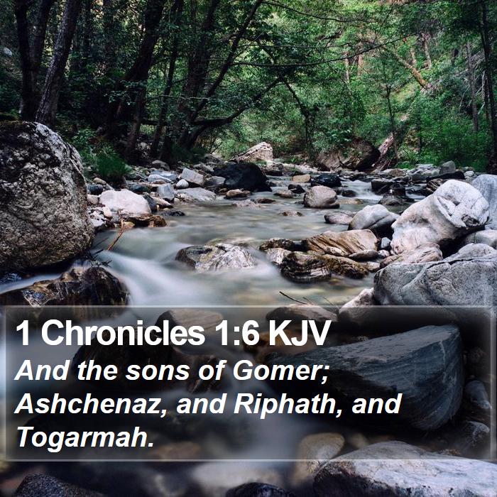 1 Chronicles 1:6 KJV Bible Study