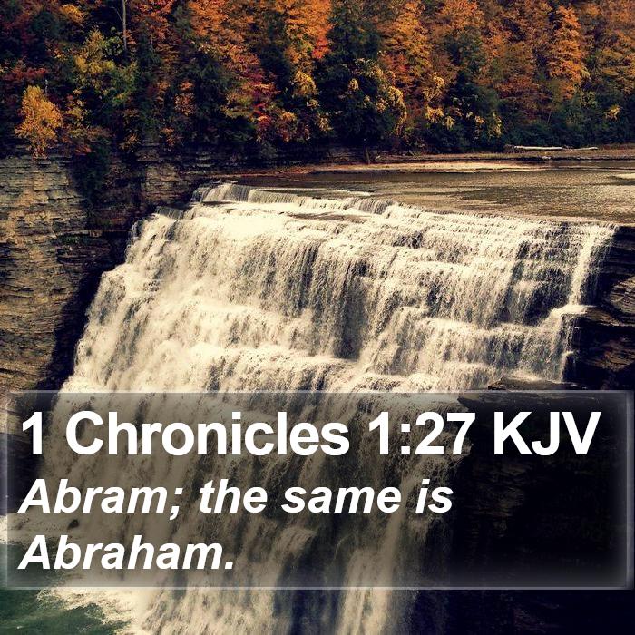 1 Chronicles 1:27 KJV Bible Study