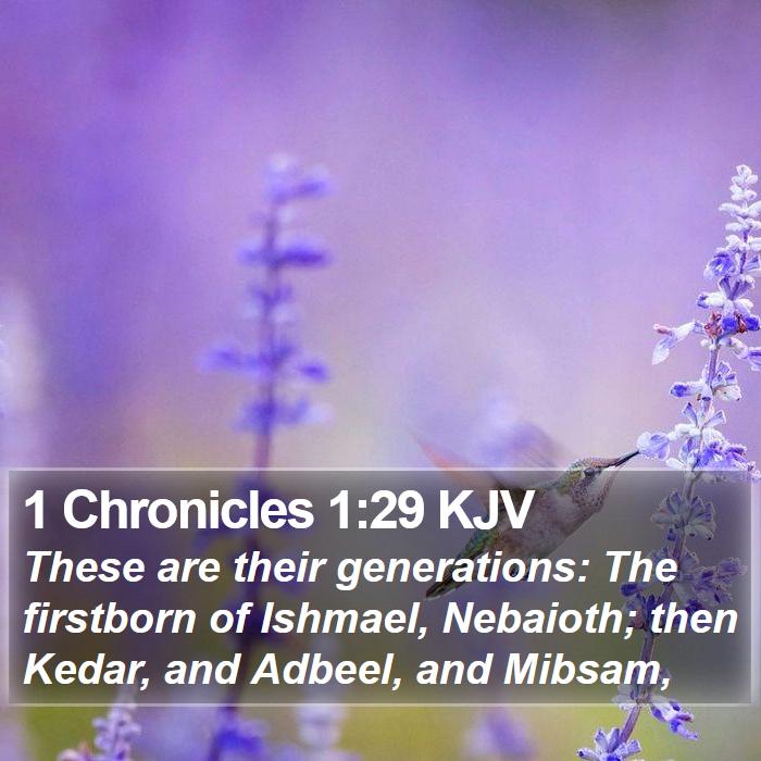 1 Chronicles 1:29 KJV Bible Study