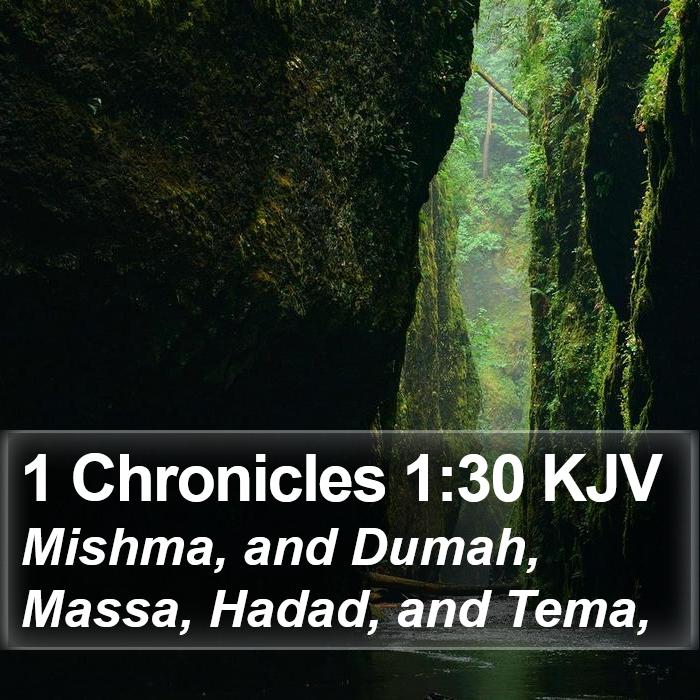 1 Chronicles 1:30 KJV Bible Study