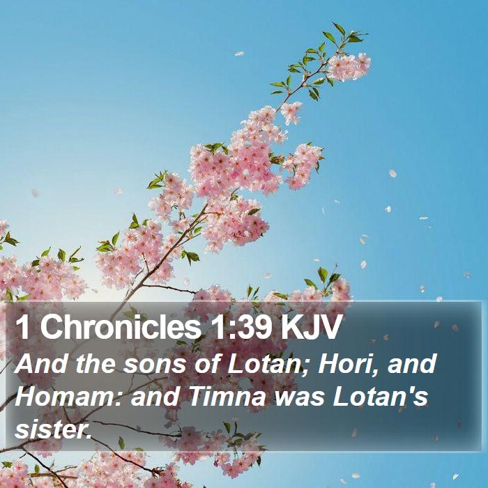 1 Chronicles 1:39 KJV Bible Study