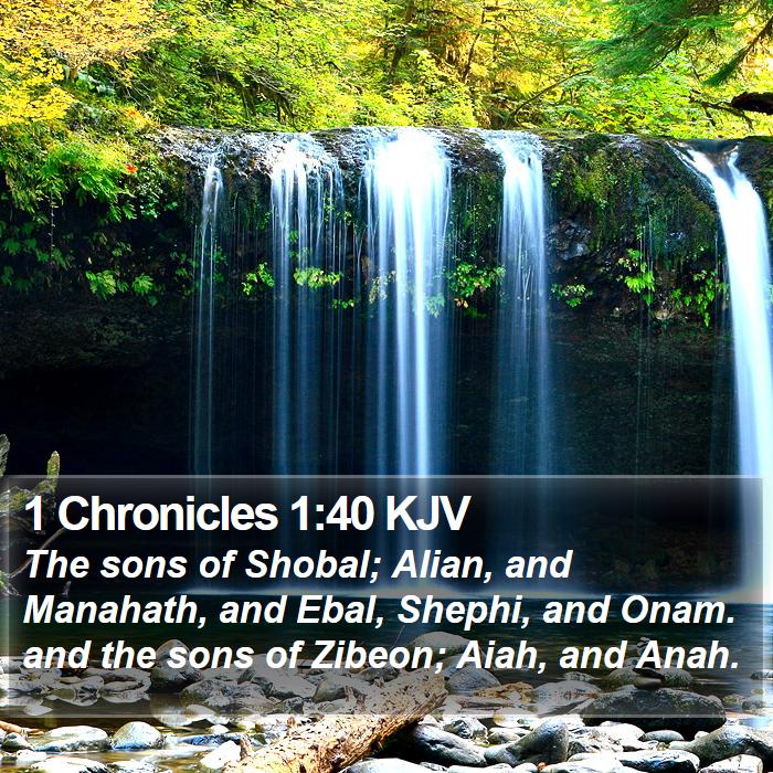 1 Chronicles 1:40 KJV Bible Study