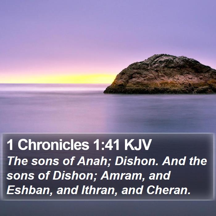 1 Chronicles 1:41 KJV Bible Study