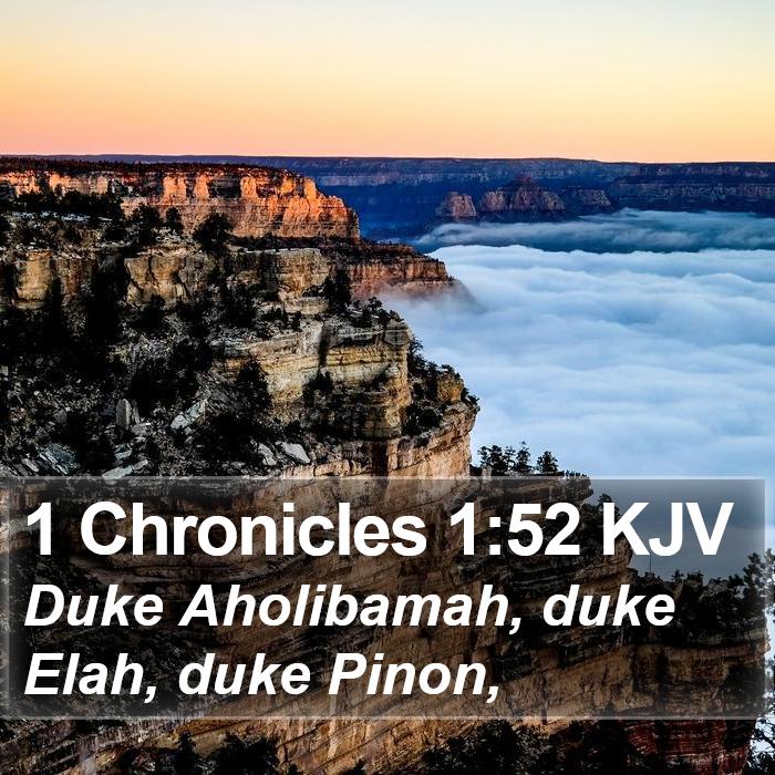 1 Chronicles 1:52 KJV Bible Study