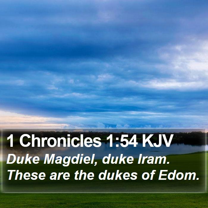 1 Chronicles 1:54 KJV Bible Study