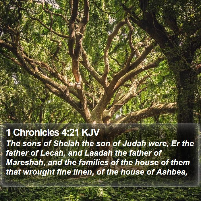 1 Chronicles 4:21 KJV Bible Study