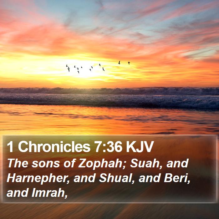 1 Chronicles 7:36 KJV Bible Study