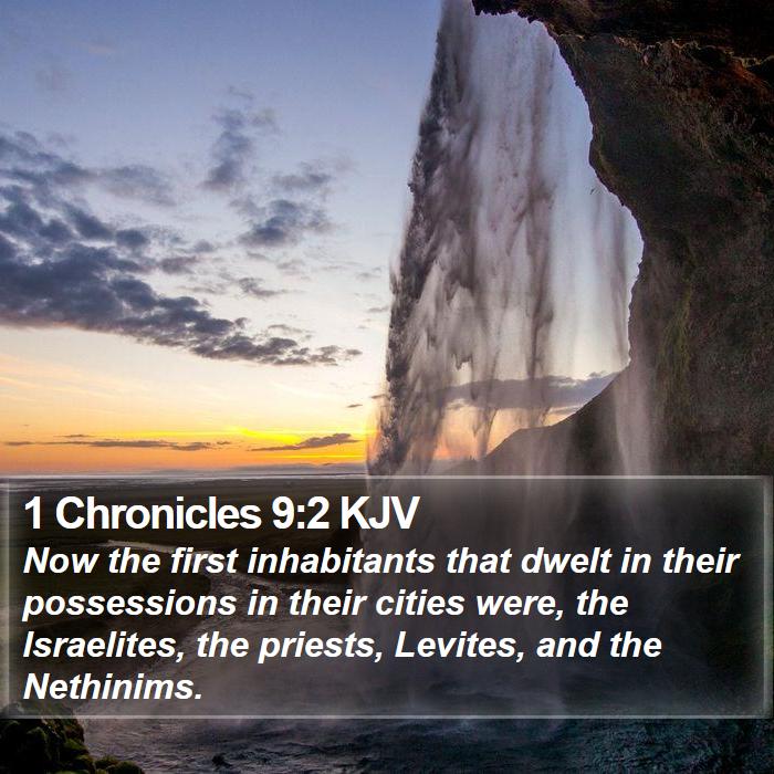 1 Chronicles 9:2 KJV Bible Study