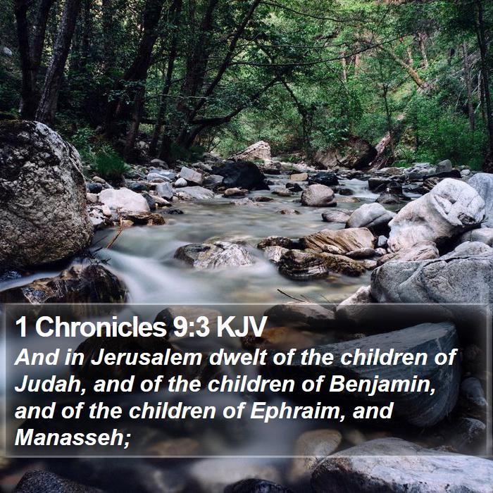 1 Chronicles 9:3 KJV Bible Study