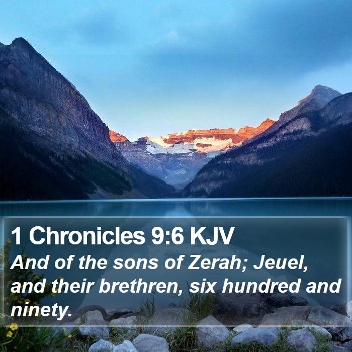 1 Chronicles 9:6 KJV Bible Study