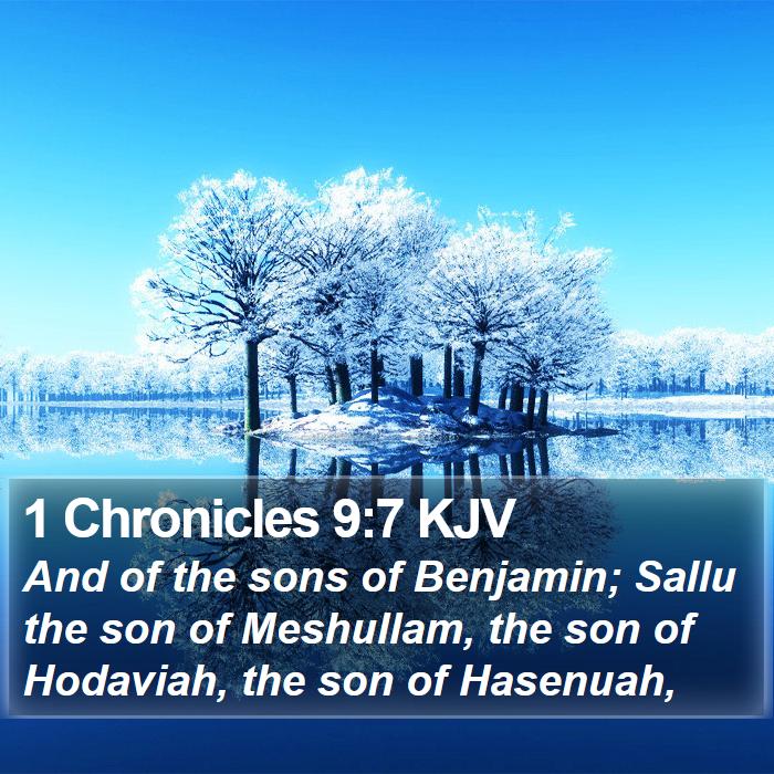 1 Chronicles 9:7 KJV Bible Study