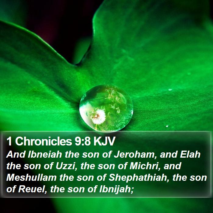 1 Chronicles 9:8 KJV Bible Study