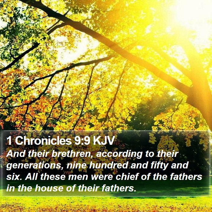 1 Chronicles 9:9 KJV Bible Study