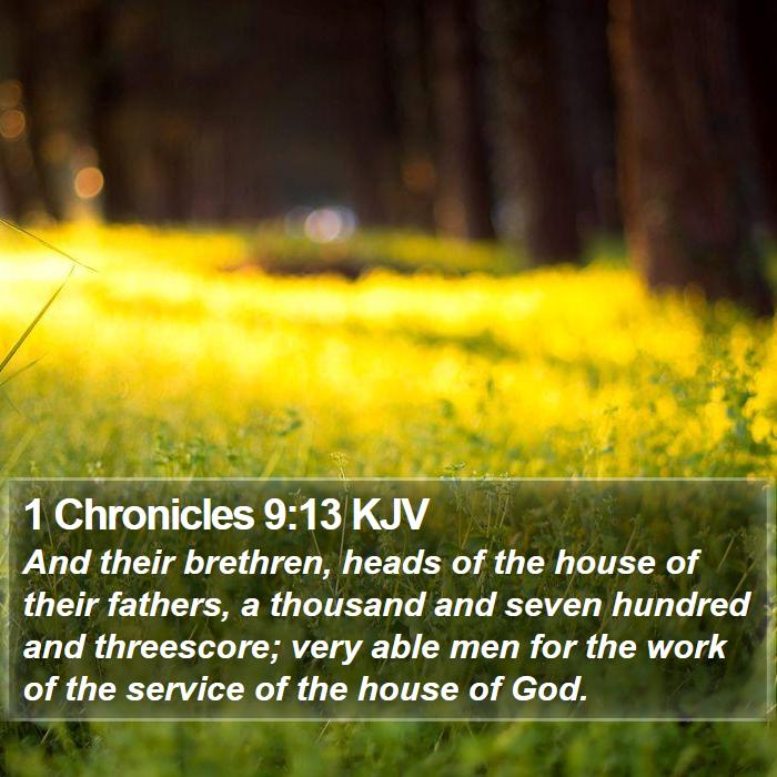 1 Chronicles 9:13 KJV Bible Study