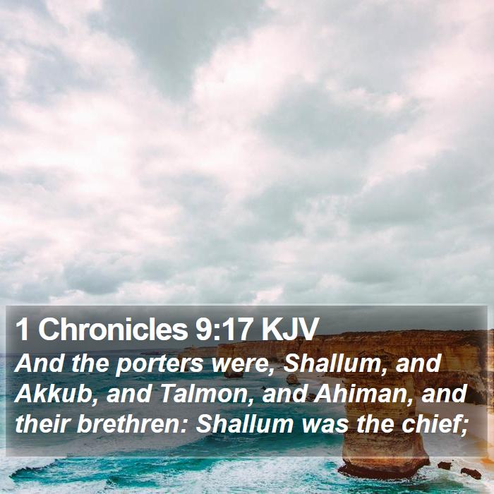 1 Chronicles 9:17 KJV Bible Study