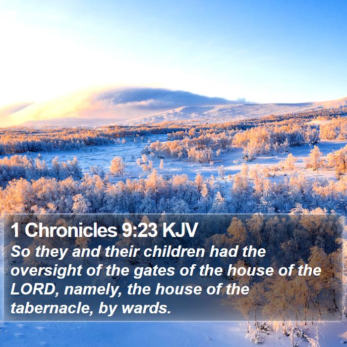 1 Chronicles 9:23 KJV Bible Study