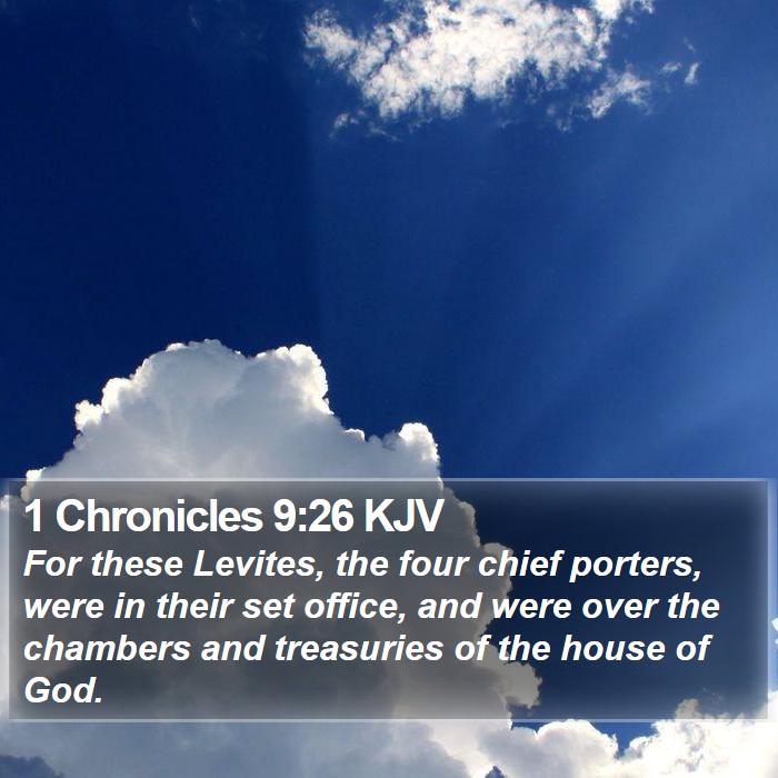 1 Chronicles 9:26 KJV Bible Study