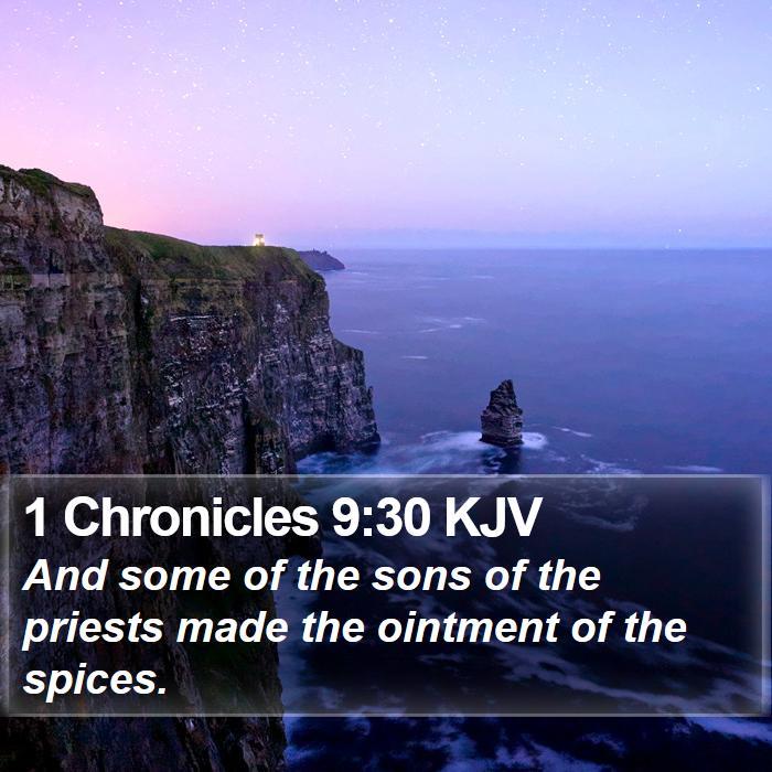 1 Chronicles 9:30 KJV Bible Study