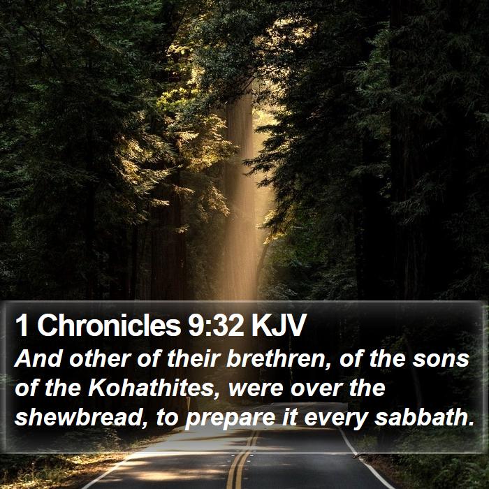 1 Chronicles 9:32 KJV Bible Study