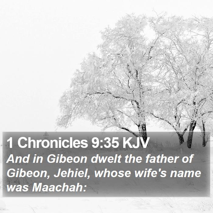 1 Chronicles 9:35 KJV Bible Study